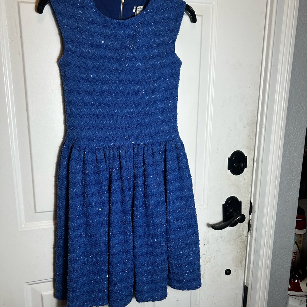 David Charles 🔥🔥 Black Label Blue Sleeveless girls formal Dress Sz 14